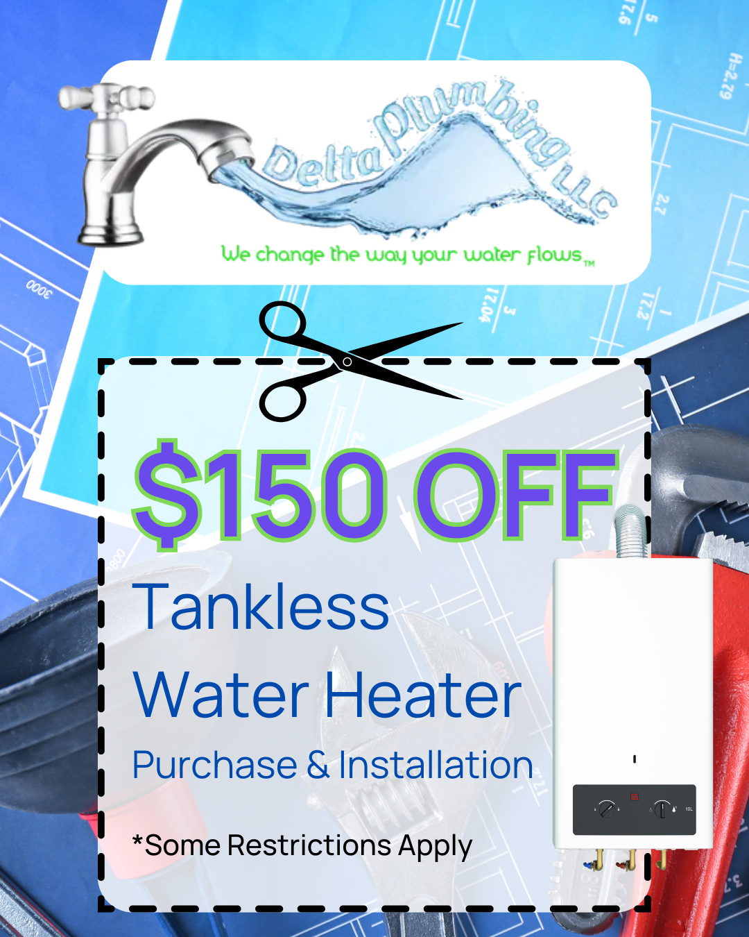 150 Off Tankless Install Coupon